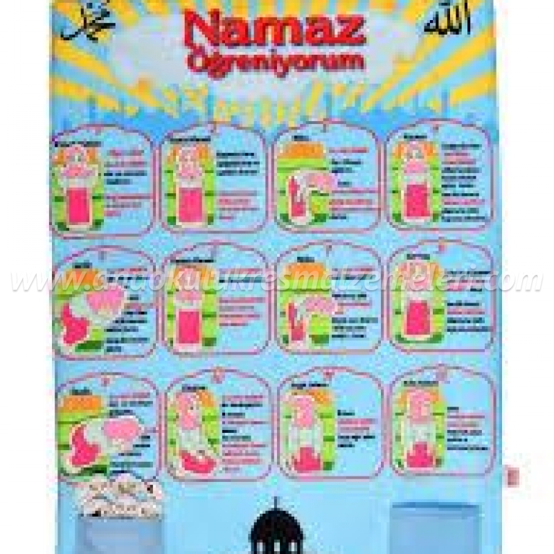 Cırtlı Namaz Kılmayı Öğreniyorum Panosu