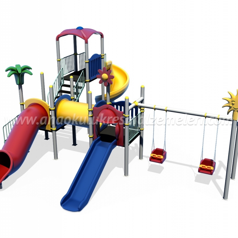 Tek Kule 3 Kaydıraklı Oyun Parkı