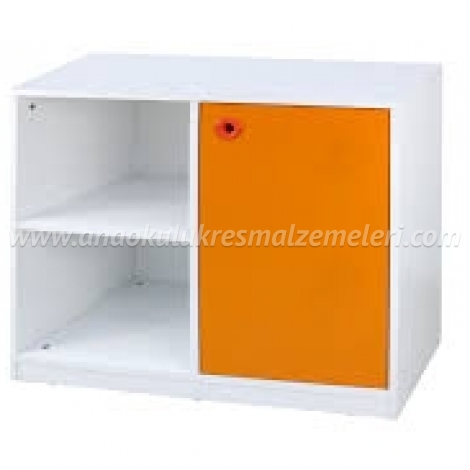  Anaokulu Çocuk Dolabı 1 Kapak 2 Bölmeli