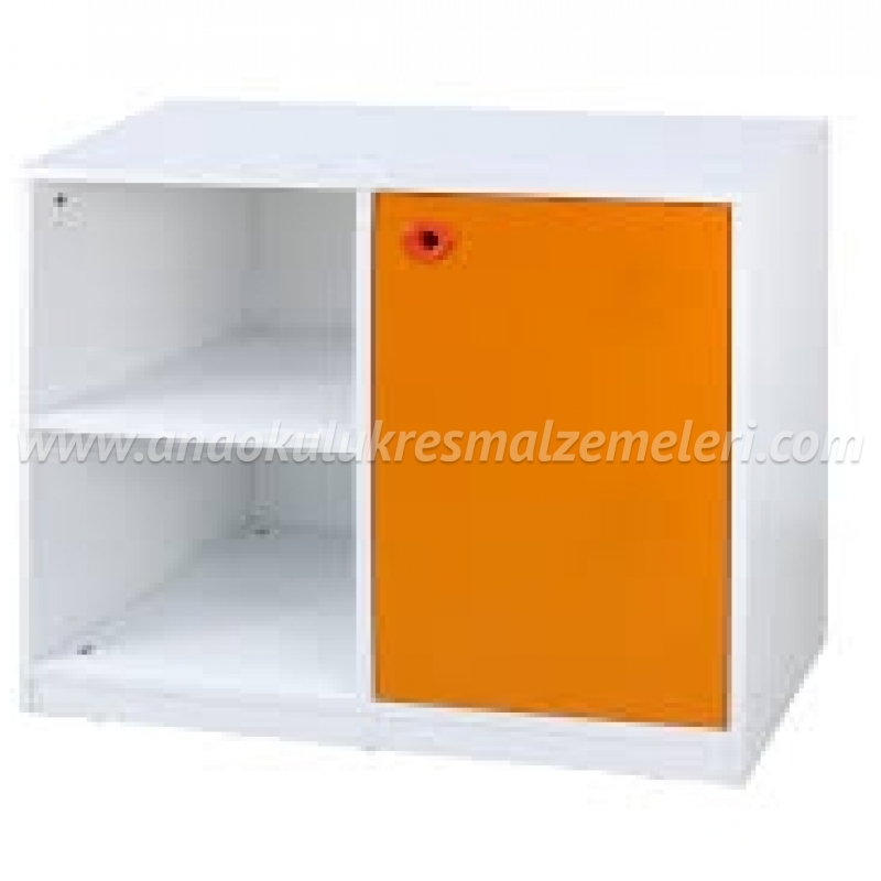  Anaokulu Çocuk Dolabı 1 Kapak 2 Bölmeli