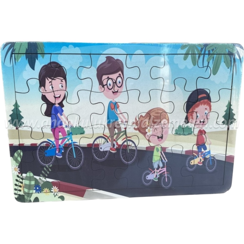 Bisiklet Gezintisi Puzzle (Ahşap)