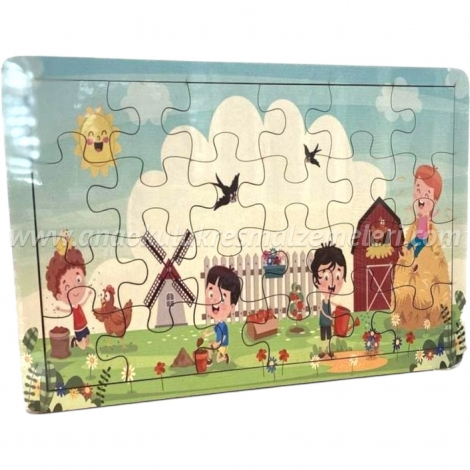 Ahşap Puzzle Çiftlikte Tatil