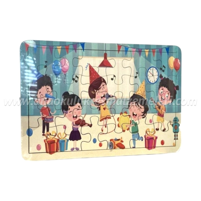 Anaokulu Ahşap Şarkı Söylüyoruz Puzzle
