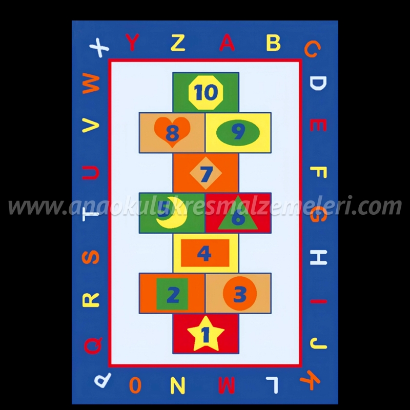 Eğitici Seksek Oyun Halısı 100x15cm